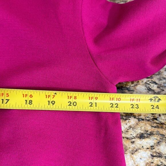St. John Fuchsia Wool Blend Open Front Shrug Cardigan Size S - Picture 8 of 9
